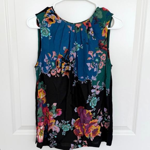 Anthropologie Vanessa Virginia Pleated Floral Wanderlust Top XS - Picture 1 of 4